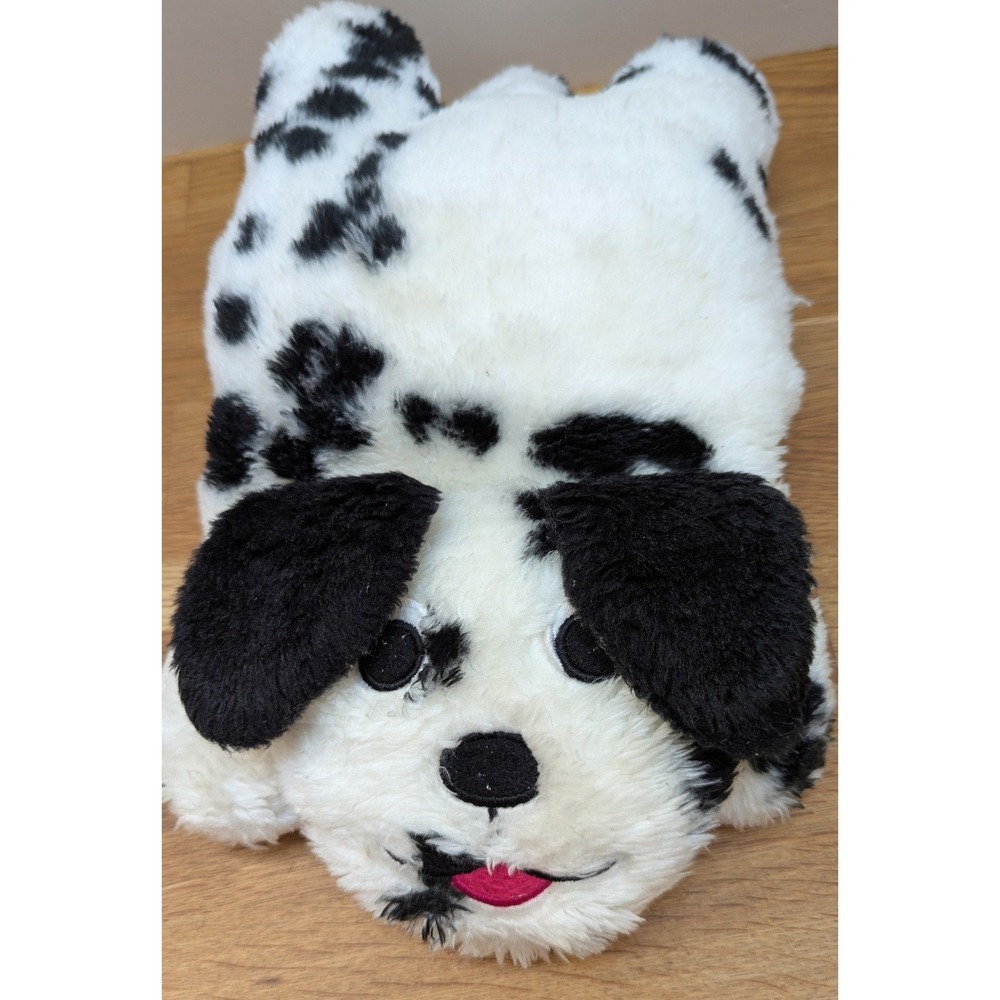 Crown Crafts Pillow Buddies 16" Dalmatian Dog Plush White Black Spotted vintage